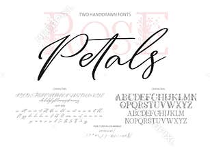Hand drawn vector font.
