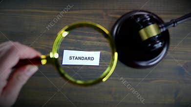 Standard. Rules, guidelines and policies concept