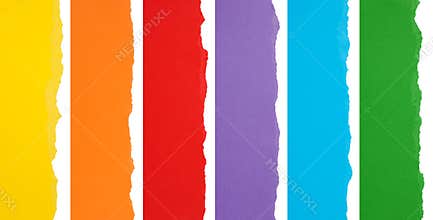 Colorful torn borders