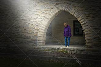 Sad Depressed Elderly Senior WOman
