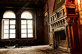 Fireplace at old ruins