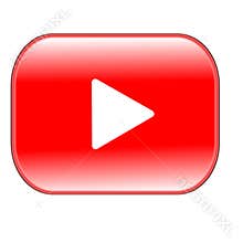 Red play button isolated