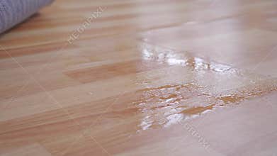 Problem with the carpet,wet floor under the carpet