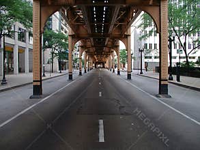 Chicago business district street