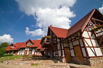 Timber checkered house