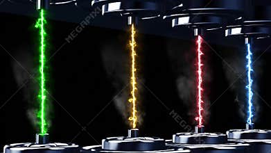 Electricity Power animation with different colours