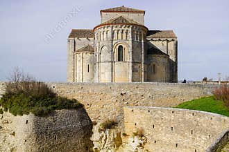 Talmont sur gironde church Sainte-Radegonde old medieval in Charente Maritime France