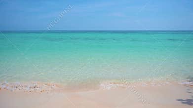 Sea of â€‹â€‹Ko Rok indigo water dark blue beautiful Krabi Thailand Asia
