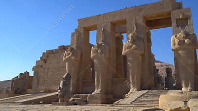 The Ramesseum is the memorial temple or mortuary temple of Pharaoh Ramesses II. Egypt