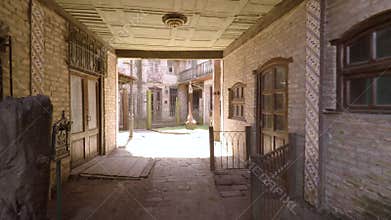 Going through the alleys with abandoned buildings in the amazing medieval town of Campanopolis.