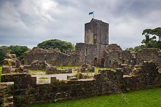 Mugdock Castle made in 13th century in Mugdock Country Park. Milngavie, Mugdock, Glassgow