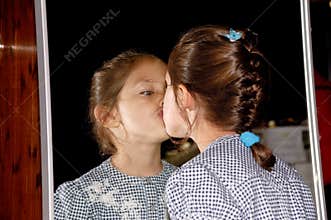 Child and mirror