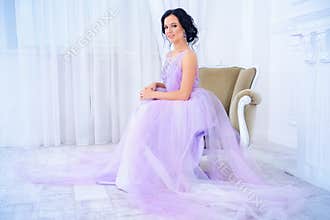 Purple wedding dress
