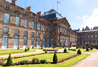 Entrance Rohan Castle in Saverne, Alsace, France