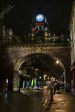 Eastgate and Eastgate Clock of the old city in Chester