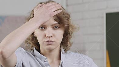 Closeup portrait of angry young woman, have nervous negative human emotions. Facial expression. People, emotions and