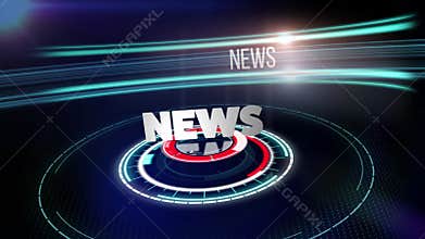 Animation of words News with digital scope scanning