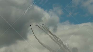 Jets aerobatics in the sky