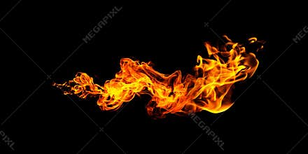 Glowing Fire Stock Image In Black Background