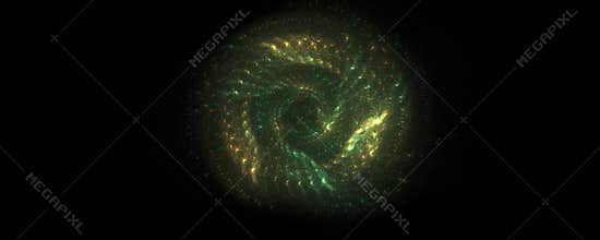 Circle green vortex effects background