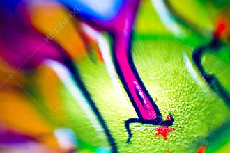 Abstract artwork on wall