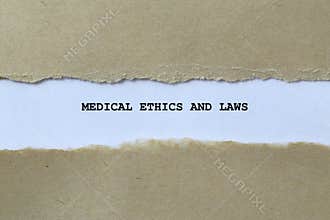 medical ethics and laws on white paper