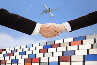 International business trade and transportation concept