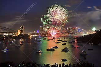 Sydney Firework 2013 Blue Sky