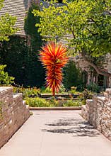 Fiber glass artistry of sculptor on display at Denver Botanic Gardens