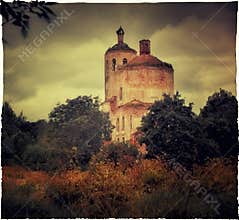 Destroyed church
