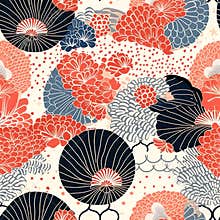 Generative AI 20 seamless japanese pattern-