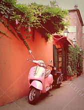 Stylish funky scooter in Saint Tropez