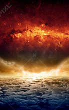 Dramatic apocalyptic background