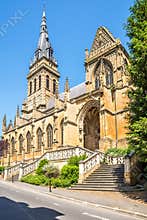 View at the Basilica of Notre Dame in Meziers, France