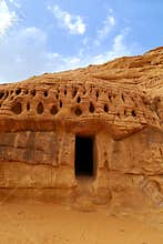 Al Ula old city , Saudi Arabia - The Nabataeans or Nabateans Civilization in Madain Saleh in Al Ula - Qasr al-Farid