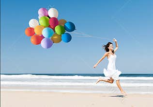 Running and Jumping with ballons