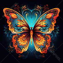 butterfly mandala Abstract conceptual design