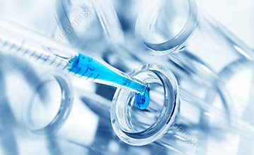 Test tubes closeup,medical glassware