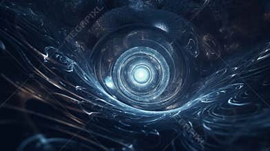 Illumination neon space flash light LED glow star night sky lensflare. Generative ai