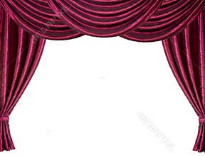 Red stage curtain
