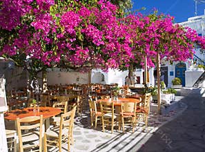 Small square in Mykonos
