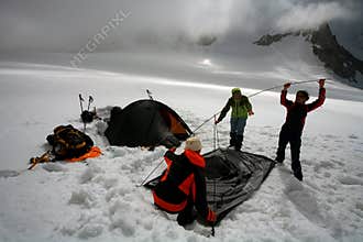 Glacier camping