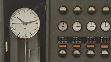 Old clock and measure electricity