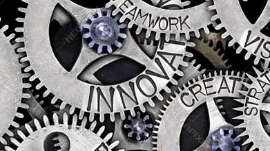Tooth Wheels with Innovation and Creativity Concept