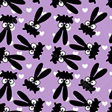 Cartoon rabbit seamless new year 2023 pattern for kids clothes and accessories and fabrics and Christmas wrapping