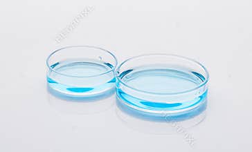 Photo of biochemistry glassware experiment