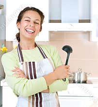 Young woman cooking