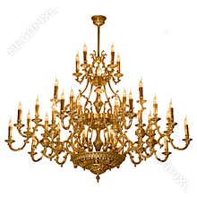 Vintage chandelier isolated on white