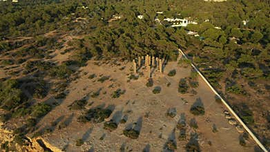 The sun clock monument on ibiza, spain. Time and Space sun clock.
