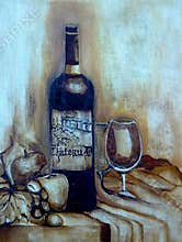 still life oil painting monochrome fruit food drawing